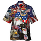 Eagle Veteran True Hero Measured Strength Heart Hawaiian Shirt Design View For Resort Travel And Thoughtful Gifting