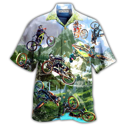 Bicycle Hawaiian Shirt For Coastal Vacations Warm Weather Events And Daily Style
