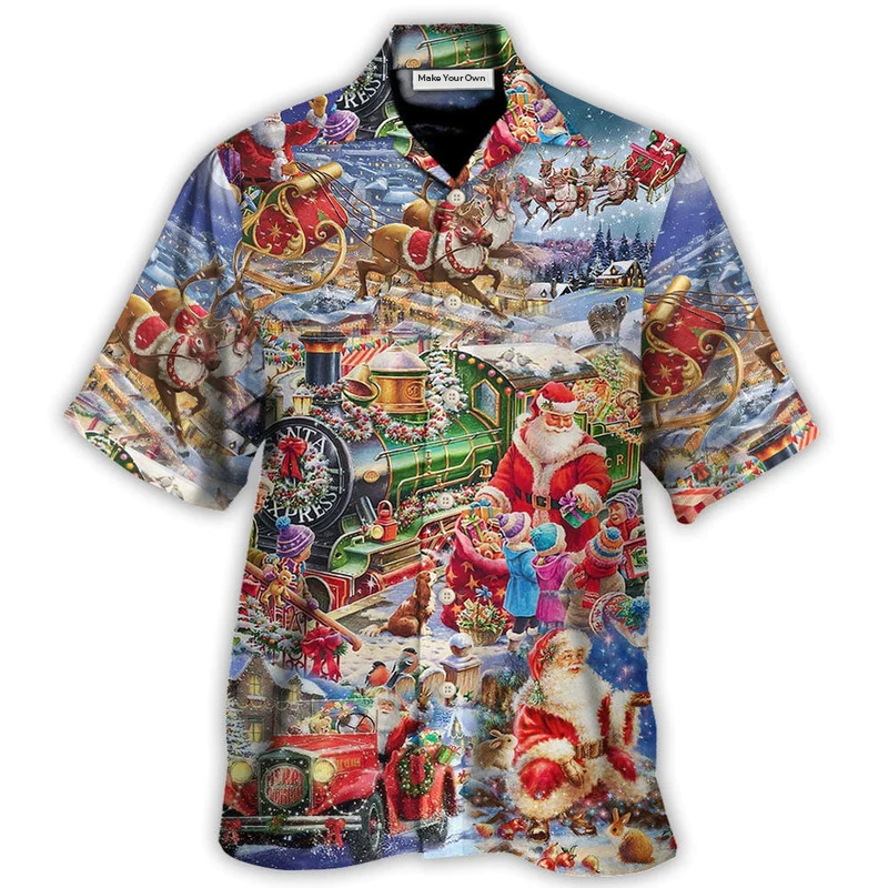 Christmas Joy Peace Family Laughter Hawaiian Shirt Design View For Resort Travel And Thoughtful Gifting