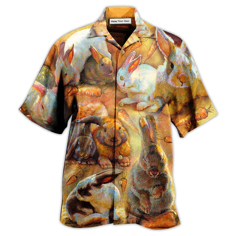 Vintage Rabbit Hawaiian Shirt For Warm Weather Adventures And Everyday Comfort