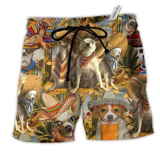 Dog Chihuahua Is My Best Friend Classic Hawaiian Beach Shorts For Pet Lover Outdoor Comfort