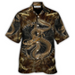 Colorful Dragon Hawaiian Shirt Artwork Detail For Tropical Trips And Casual Outings