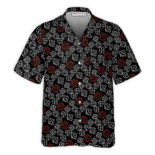 Fantasy Role Dice Hawaiian Shirt Relaxed Style View For Tropical Vacations