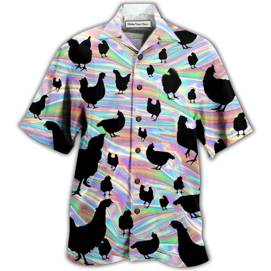 Chicken Awesome Hawaiian Shirt Artwork View For Weekend Travel And Beach Style
