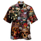 Floral Skull Queen Hawaiian Shirt Pattern Detail For Summer Holidays And Outdoor Fun