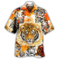Colorful Artistic Tiger Hawaiian Shirt For Coastal Trips Outdoor Events And Relaxed Summer Wear
