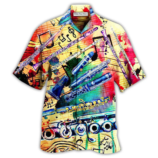 Flute Hawaiian Shirt For Beach Days Resort Trips And Relaxed Everyday Style