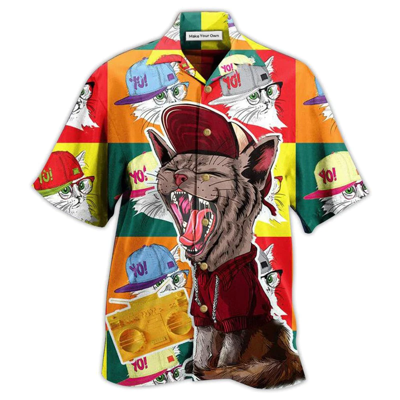 Cat Yo Hawaiian Shirt Design View For Resort Travel And Thoughtful Gifting