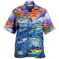 Festive Fishing Holiday Ocean Hawaiian Shirt For Resort Getaways And Comfortable Summer Activities