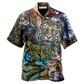 Tiger Hawaiian Shirt Artwork Detail For Resort Trips And Outdoor Activities