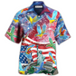 Parrot American Flag Independence Day Hawaiian Shirt For Vacation Days And Relaxed Coastal Outings