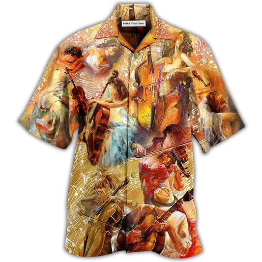 Soulful Music Notes Hawaiian Shirt For Coastal Trips Outdoor Events And Relaxed Summer Wear