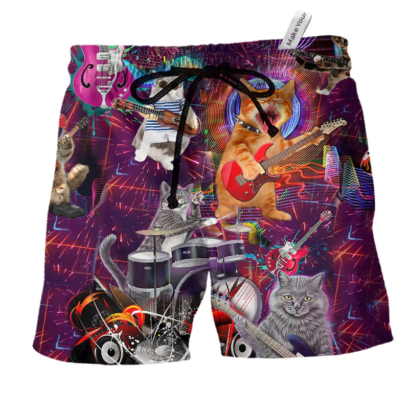 Cat Beach Shorts For Tropical Holidays And Easy Warm Weather Wear