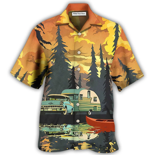 Camping Done Nursing Hawaiian Shirt Artwork View For Weekend Travel And Beach Style