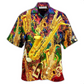 Saxophone Music Hawaiian Shirt For Warm Weather Adventures And Everyday Comfort