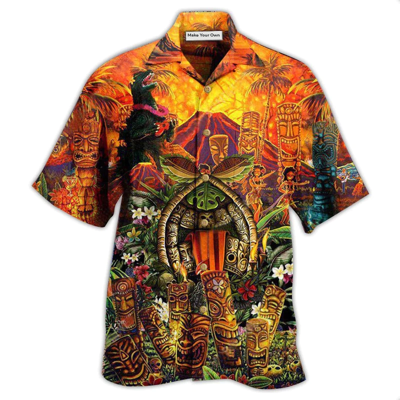 Funny Tiki Wakaka Aloha Hawaiian Shirt Artwork View For Coastal Escapes And Resort Style