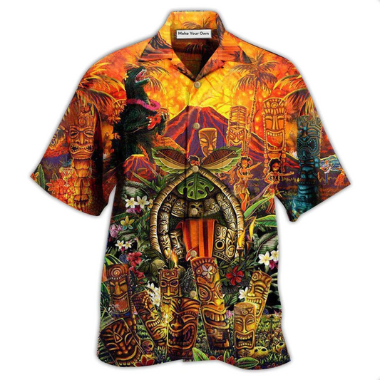 Funny Tiki Wakaka Aloha Hawaiian Shirt Artwork View For Coastal Escapes And Resort Style