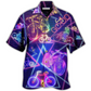 Neon Purple Bicycle Hawaiian Shirt For Summer Vacation And Beach Travel