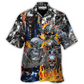 Australian Skull Engine Piston Hawaiian Shirt Artwork View For Coastal Travel
