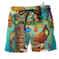Tiki Beach Shorts For Weekend Travel And Travel Ready Comfort