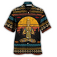 Yoga Mostly Peace Light Little Man Hawaiian Shirt Artwork Detail For Tropical Trips And Casual Outings