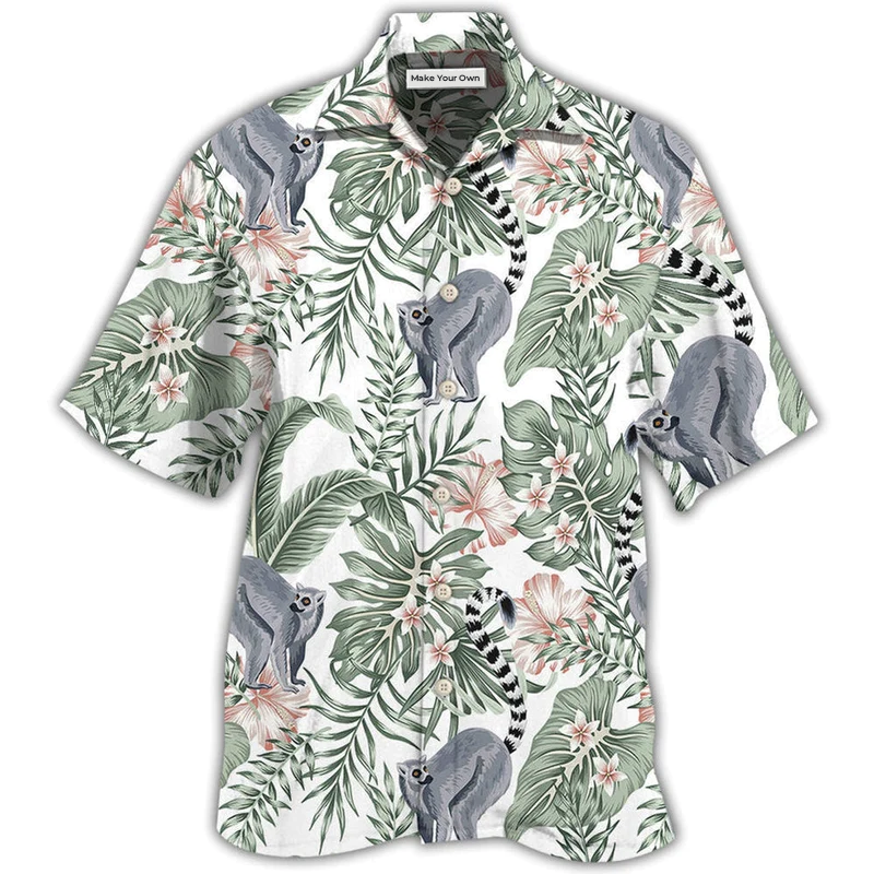 Tropical Lemur Hawaiian Shirt For Resort Getaways Summer Adventures And Casual Gifting