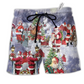 Christmas Santa Beach Shorts For Tropical Holidays And Leisure And Relaxation