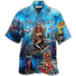 Mermaid Queen Hawaiian Shirt Pattern Detail For Vacation Travel And Daily Wear