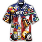 Billiard Independence Day Hawaiian Shirt Pattern Detail For Summer Holidays And Outdoor Fun