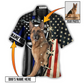 Dog German Shepherd Various Custom Photo Personalized Hawaiian Shirt Artwork Detail For Tropical Trips And Casual Outings