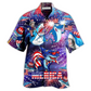 Patriotic Shark Merica Hawaiian Shirt Artwork View For Coastal Escapes And Resort Style