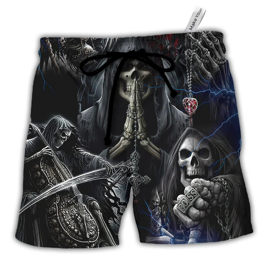 Skull Beach Shorts For Island Getaways And Leisure And Relaxation
