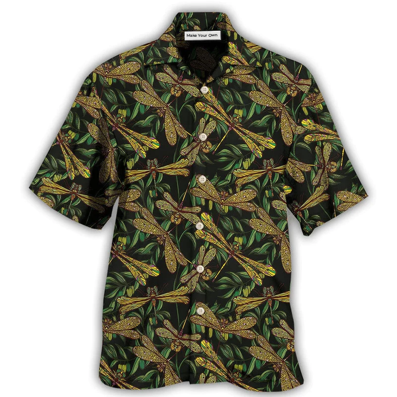 Dragonfly Hawaiian Shirt For Vacation Days And Relaxed Coastal Outings