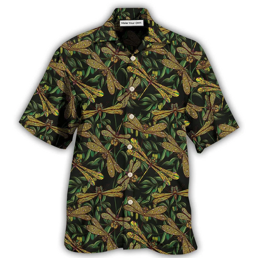 Dragonfly Hawaiian Shirt For Vacation Days And Relaxed Coastal Outings
