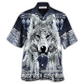 Bohemian Wolf Peace Hawaiian Shirt Design Detail For Beach Days And Holiday Travel