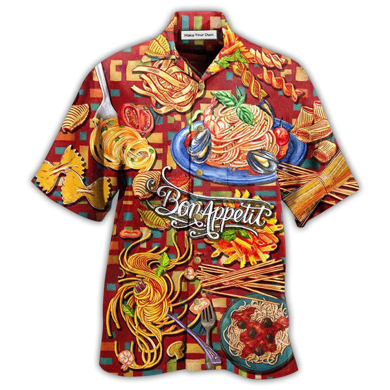 Food Tasting Daily Delicious Pasta Hawaiian Shirt For Coastal Adventures And Warm Weather Wear