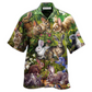 Rabbit Garden Hawaiian Shirt Pattern View For Relaxed Warm Weather Outfits