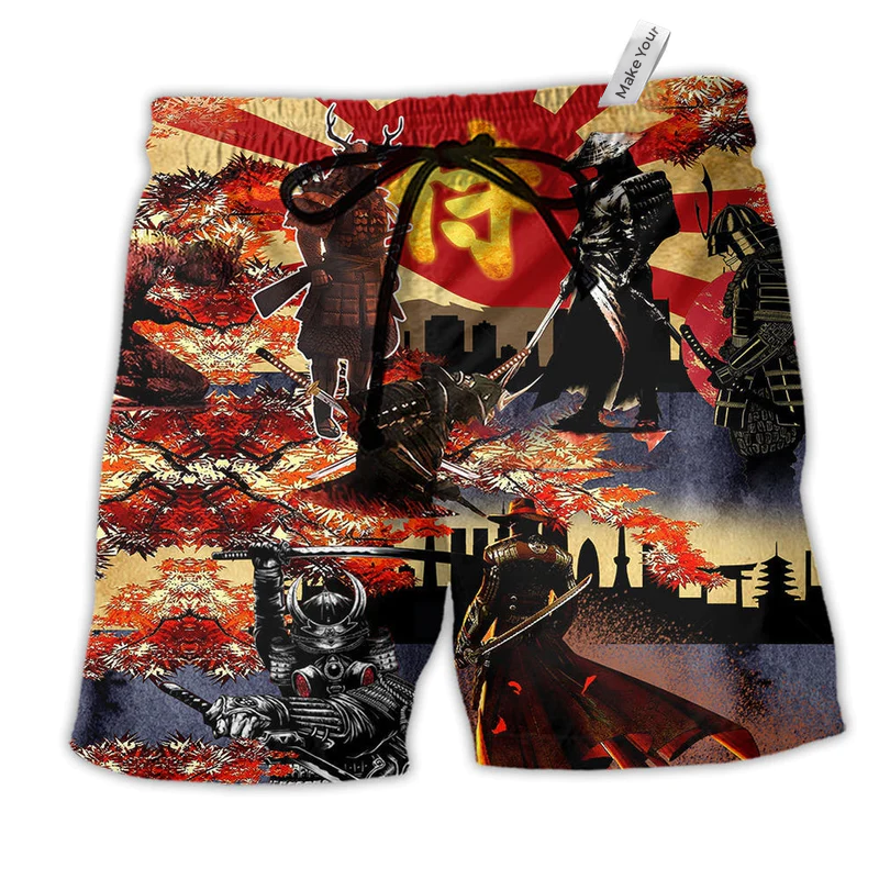 Samurai Beach Shorts For Holiday Cruises And Relaxed Casual Wear