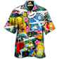 Floral Cute Airplane Hawaiian Shirt For Beach Parties Vacation Travel And Relaxed Casual Style
