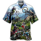 Bicycle Exposed Discovered Hawaiian Shirt Design View For Resort Travel And Thoughtful Gifting