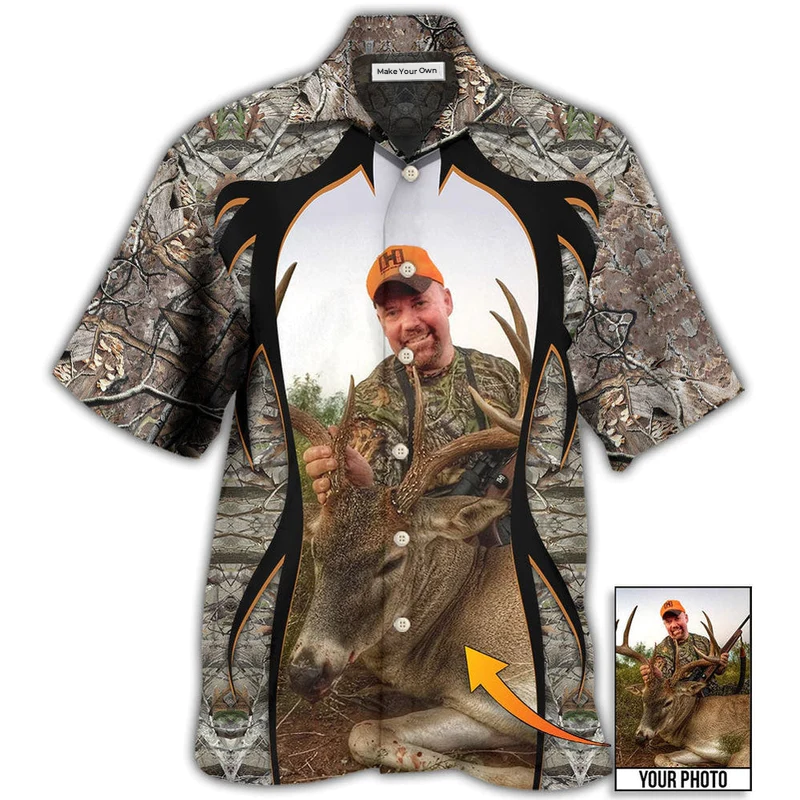 Hunting Custom Photo Hawaiian Shirt For Poolside Relaxation And Sunny Getaways