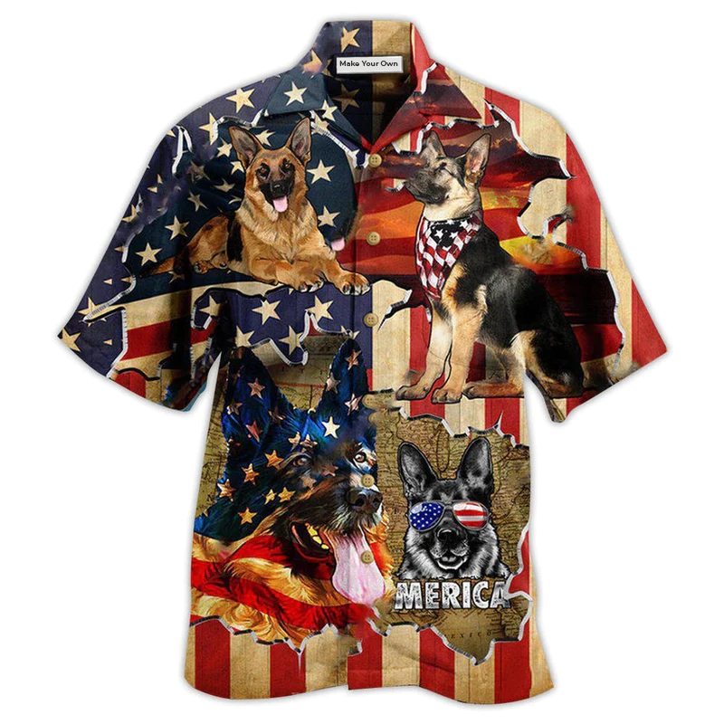 Dog German Shepherd American Protected Hawaiian Shirt For Poolside Relaxation And Sunny Getaways