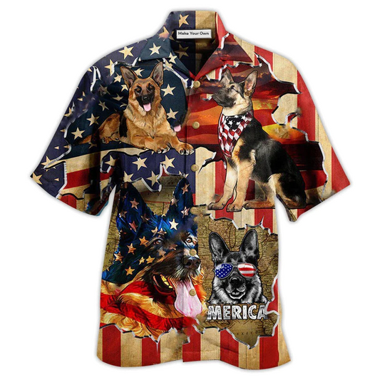 Dog German Shepherd American Protected Hawaiian Shirt For Poolside Relaxation And Sunny Getaways