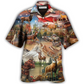 Deer Hunting Independence Day American Flag Hawaiian Shirt Design Detail For Sunny Adventures And Casual Wear