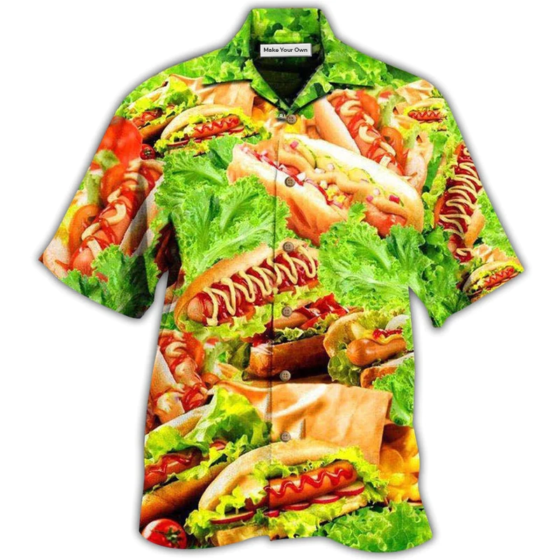 Dog Food Party Hot Salad Hawaiian Shirt For Warm Weather Adventures And Everyday Comfort