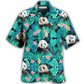 Tropical Summer Panda Hawaiian Shirt For Resort Travel Summer Outings And Casual Gatherings
