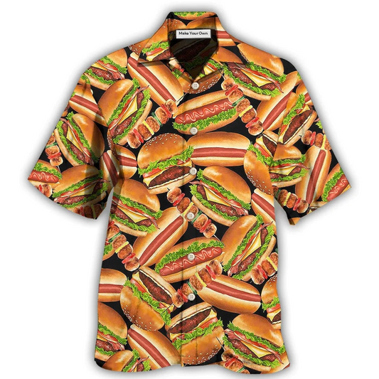 Food Burger Hawaiian Shirt For Poolside Relaxation And Sunny Getaways
