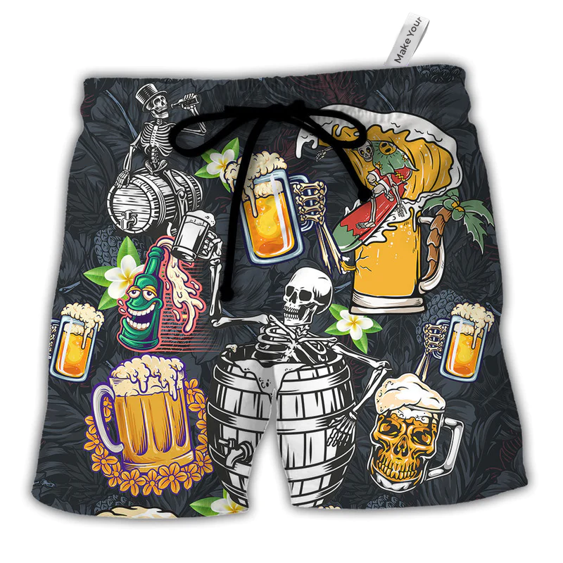Beer Beach Shorts For Casual Day Trips And Leisure And Relaxation
