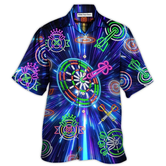 Neon Dart Light Sign Awesome Hawaiian Shirt Artwork View For Coastal Escapes And Resort Style