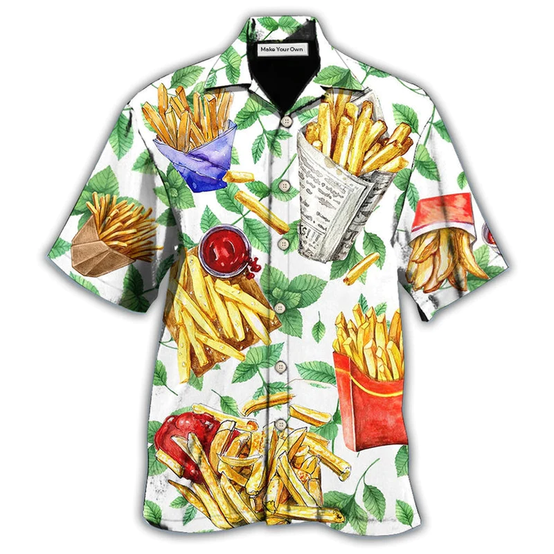 Food French Fries Delicious Hawaiian Shirt For Poolside Relaxation And Sunny Getaways